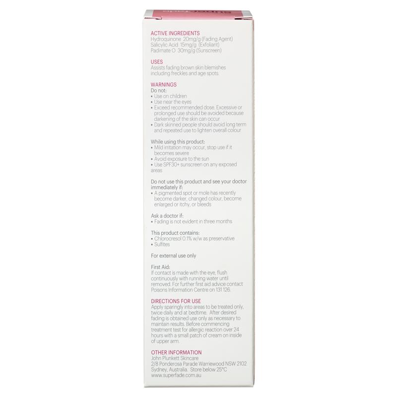 Kem trị nám John Plunkett's Superfade Face Treatment Cream