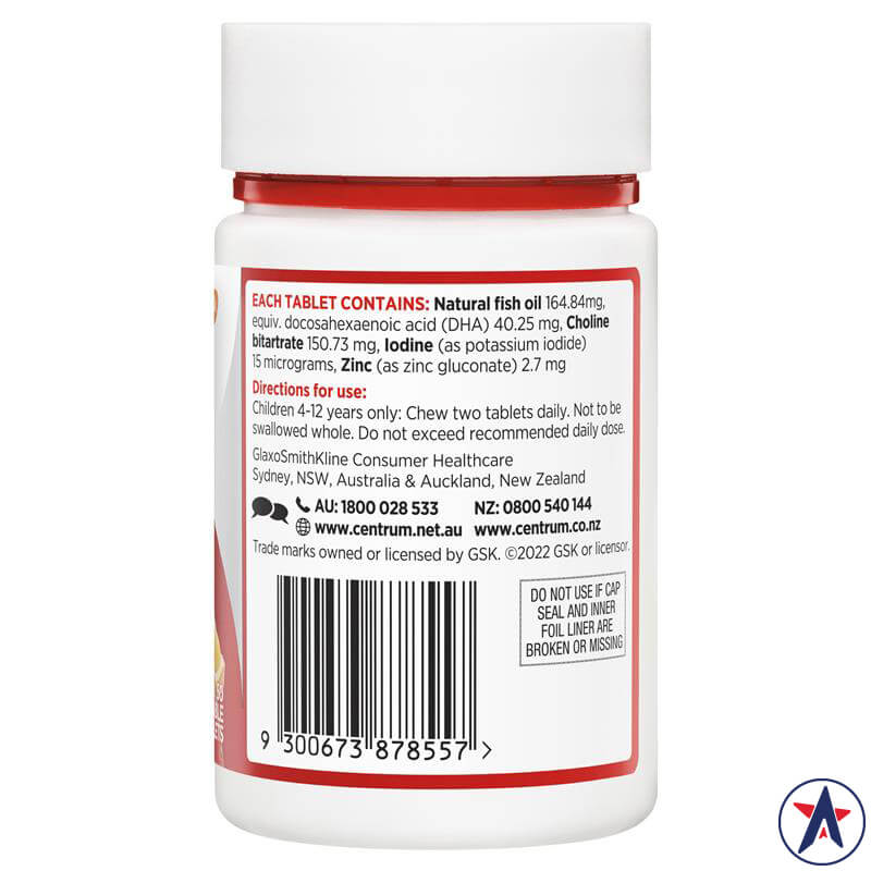 Kẹo bổ não cho bé Centrum Kids Brain Fuel 50 viên | Mua hàng Úc tại Ausmart