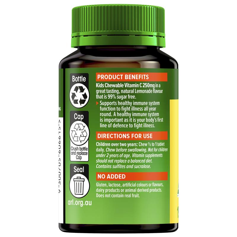 Kẹo bổ sung vitamin C cho bé vị chanh Cenovis Kids Chewable 250mg 150 viên