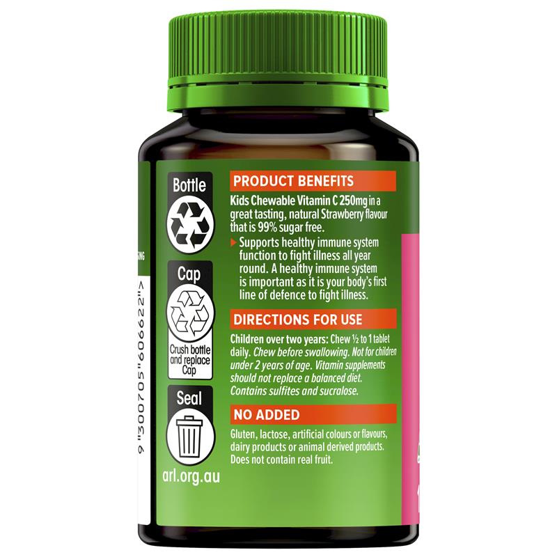 Kẹo bổ sung vitamin C cho bé vị dâu Cenovis Kids 250mg Strawberry 150 viên