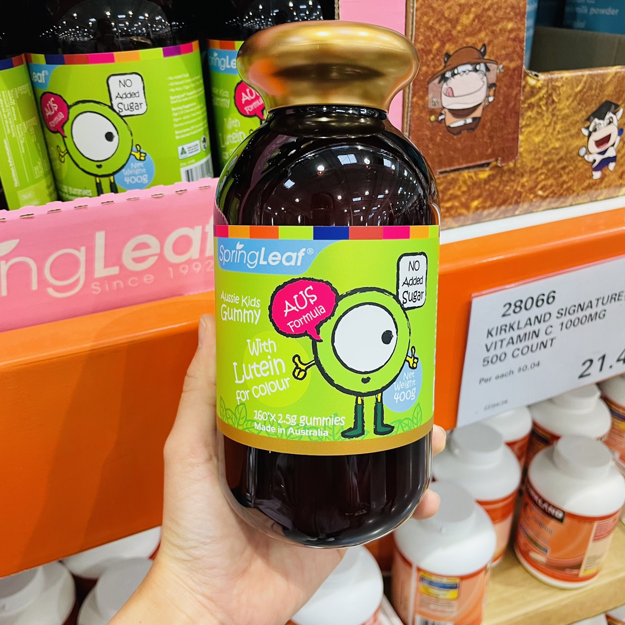 Kẹo bổ mắt cho bé Springleaf Lutein Aussie Kids 400g (160 viên) | Sản phẩm chất lượng từ Úc