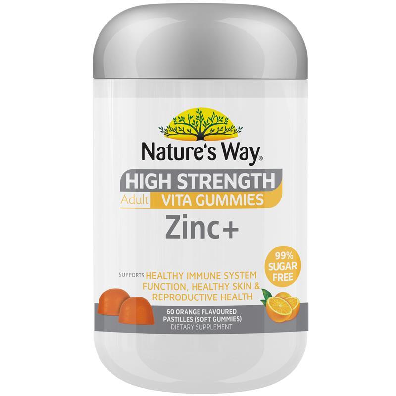 Nature's Way Zinc+ High Strength Adult Vita Gummies 60 viên | Sản phẩm chính hãng Úc