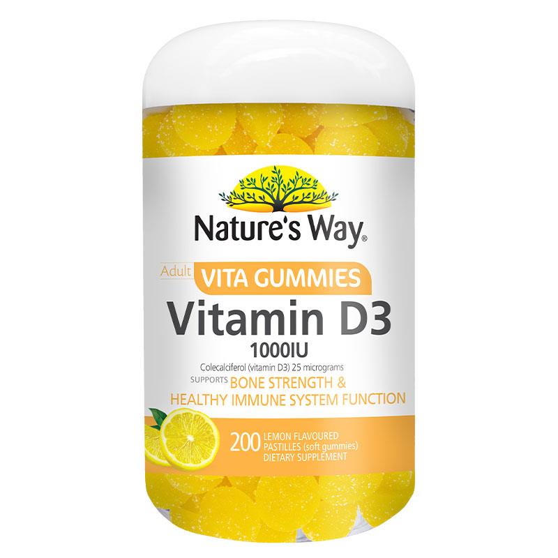 Kẹo dẻo bổ sung Vitamin D3 1000IU Nature's Way Adult Vita Gummies