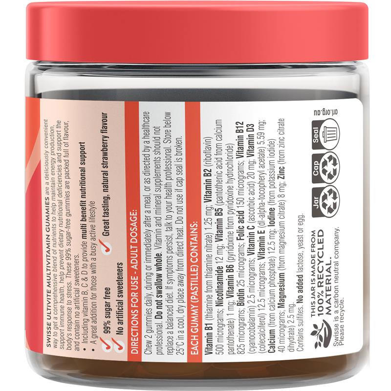 Kẹo dẻo Vitamin tổng hợp Swisse Multivitamin Gummies 60 viên