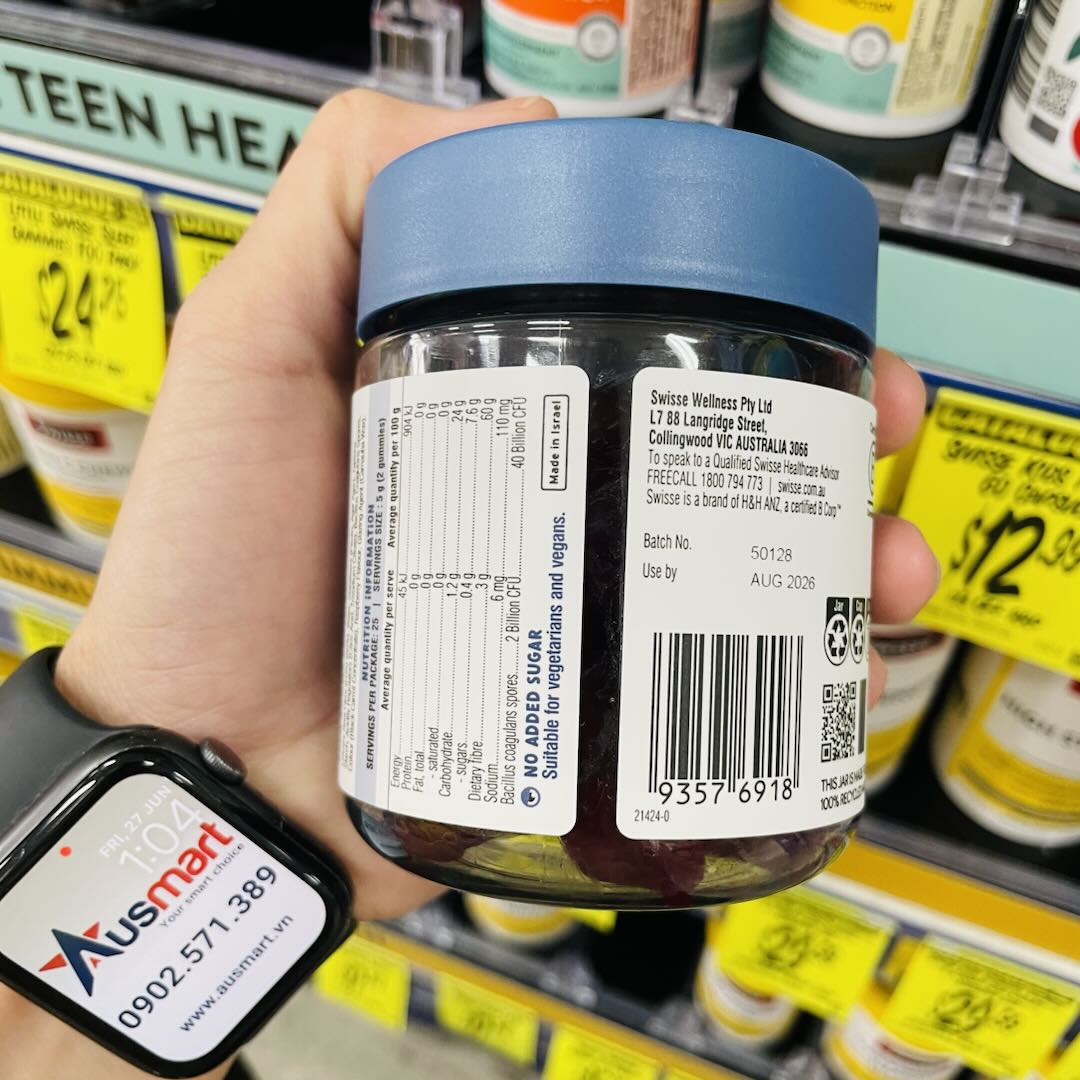 Kẹo dẻo bổ sung lợi khuẩn cho bé Little Swisse Prebiotic + Probiotic