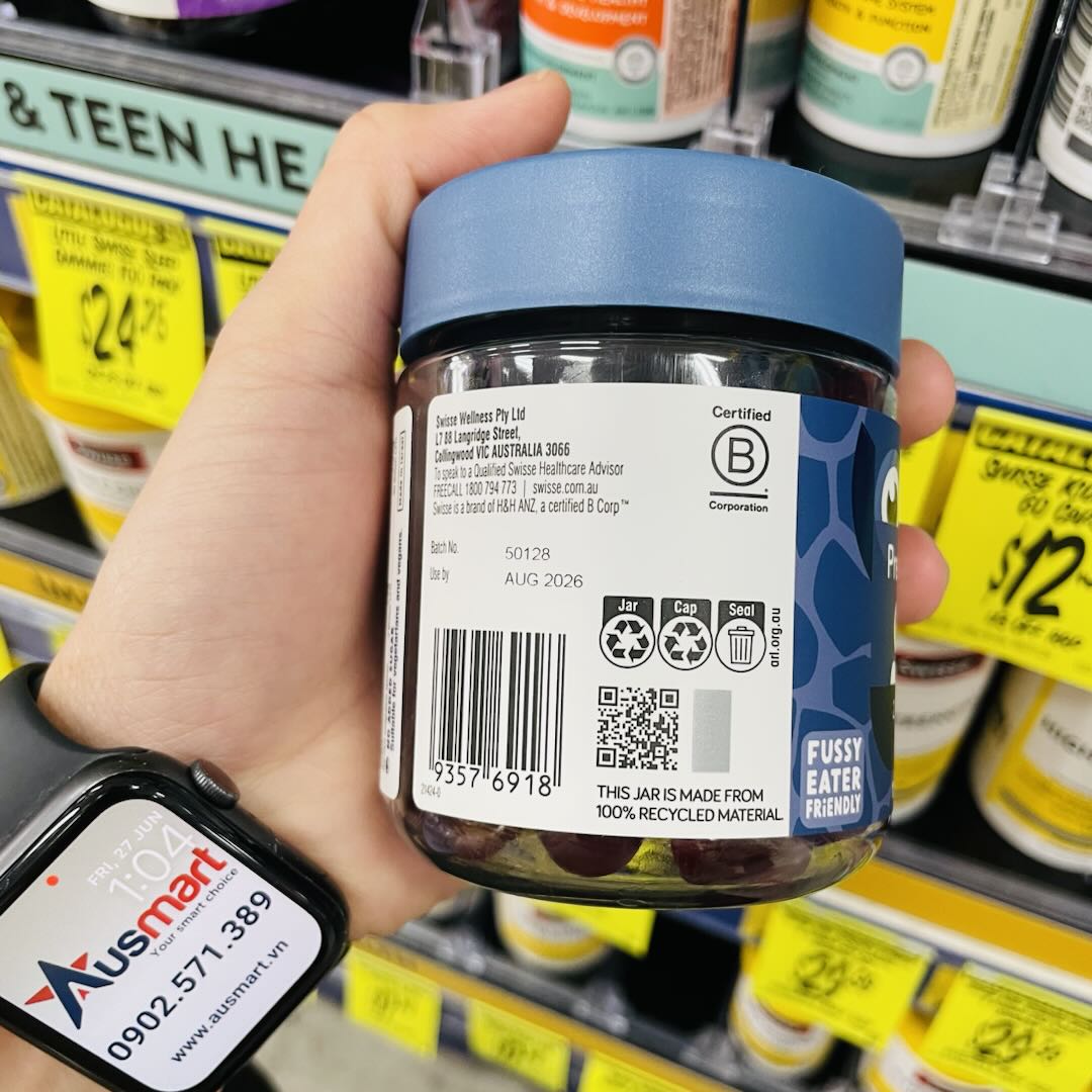 Kẹo dẻo bổ sung lợi khuẩn cho bé Little Swisse Prebiotic + Probiotic