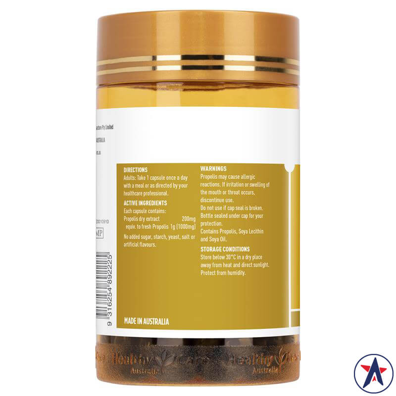 Keo ong của Úc Healthy Care của Úc Propolis 1000mg 200 viên