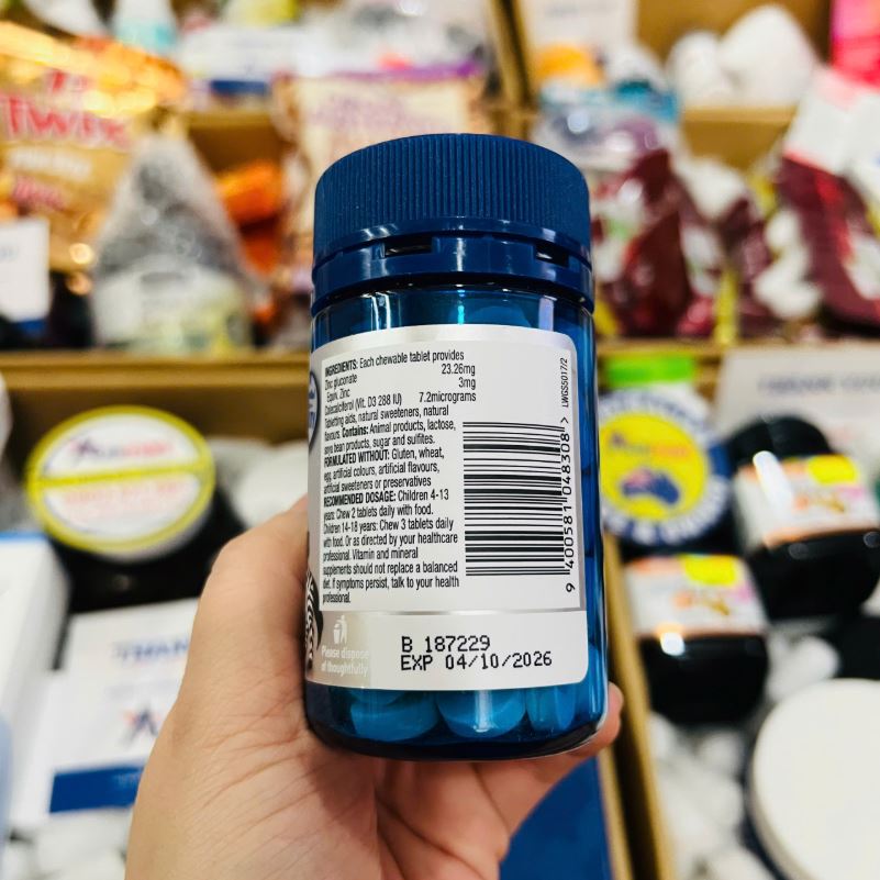 Kẹo bổ sung kẽm Wagner Kids Zinc Plus Immune Support 100 viên