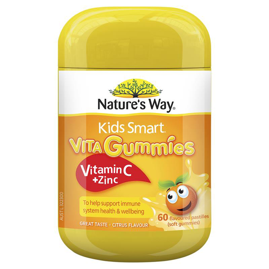 Nature's Way Kids Smart Vita Gummies Vitamin C + Zinc 60 viên | Mua hàng Úc tại Ausmart