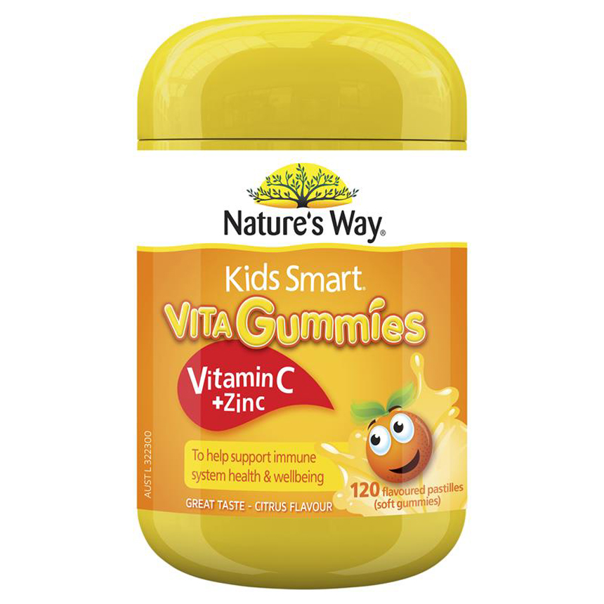 Nature's Way Vitamin C + Zinc Kids Smart Vita Gummies 120 viên | Hàng xách tay Úc