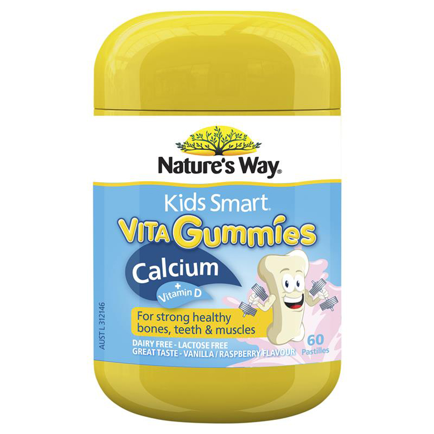 Nature's Way Calcium + Vitamin D Kids Smart Vita Gummies 60 viên | Sản phẩm chính hãng Úc