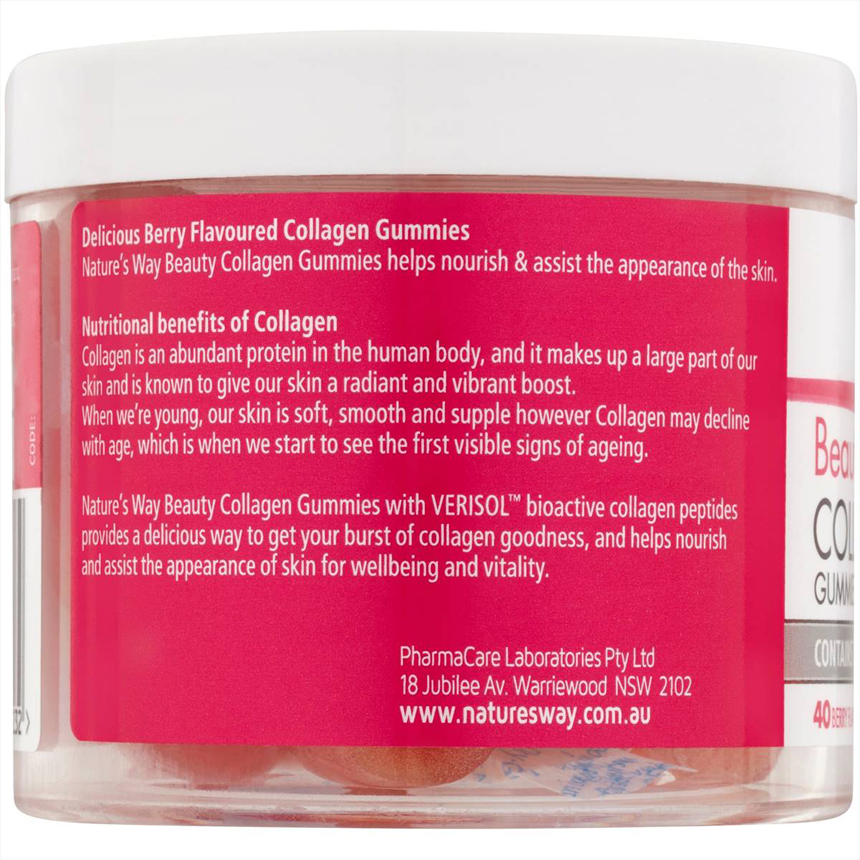 Kẹo dẻo Collagen Úc Nature's Way Beauty Collagen Gummies 40 viên