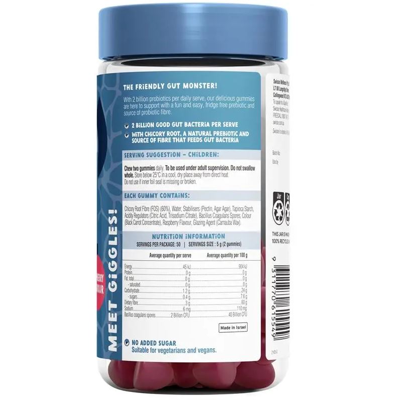 Kẹo dẻo bổ sung lợi khuẩn cho bé Little Swisse Prebiotic + Probiotic