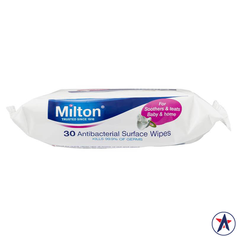 Khăn lau tiệt trùng đồ chơi cho bé Milton Antibacterial Surface Wipes 30 cái | Thương hiệu Úc chính hãng