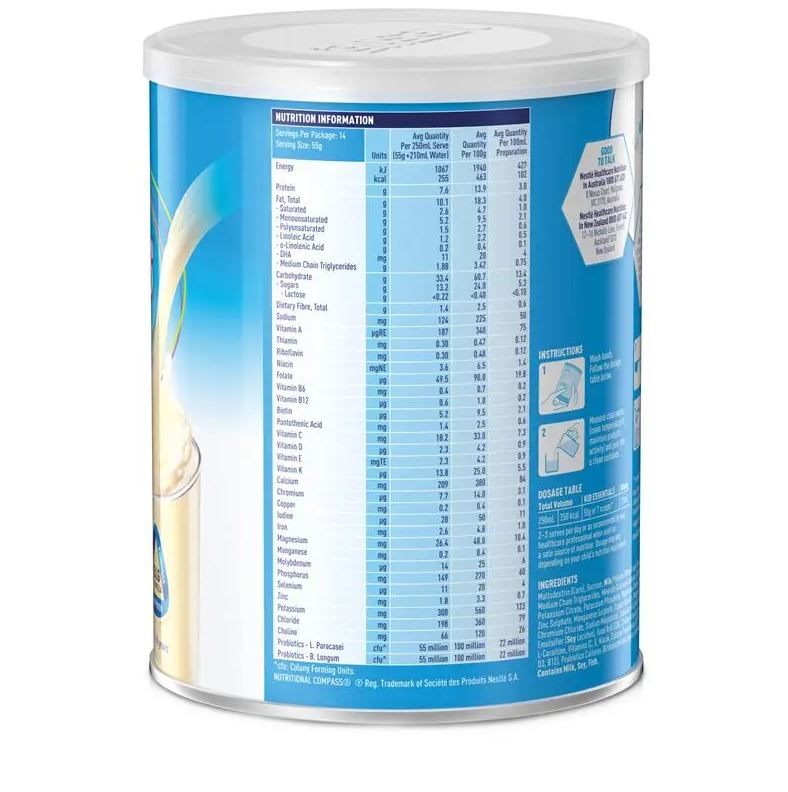 Sữa Kid Essentials Úc Nutritionally Complete 800g (1-10 tuổi)