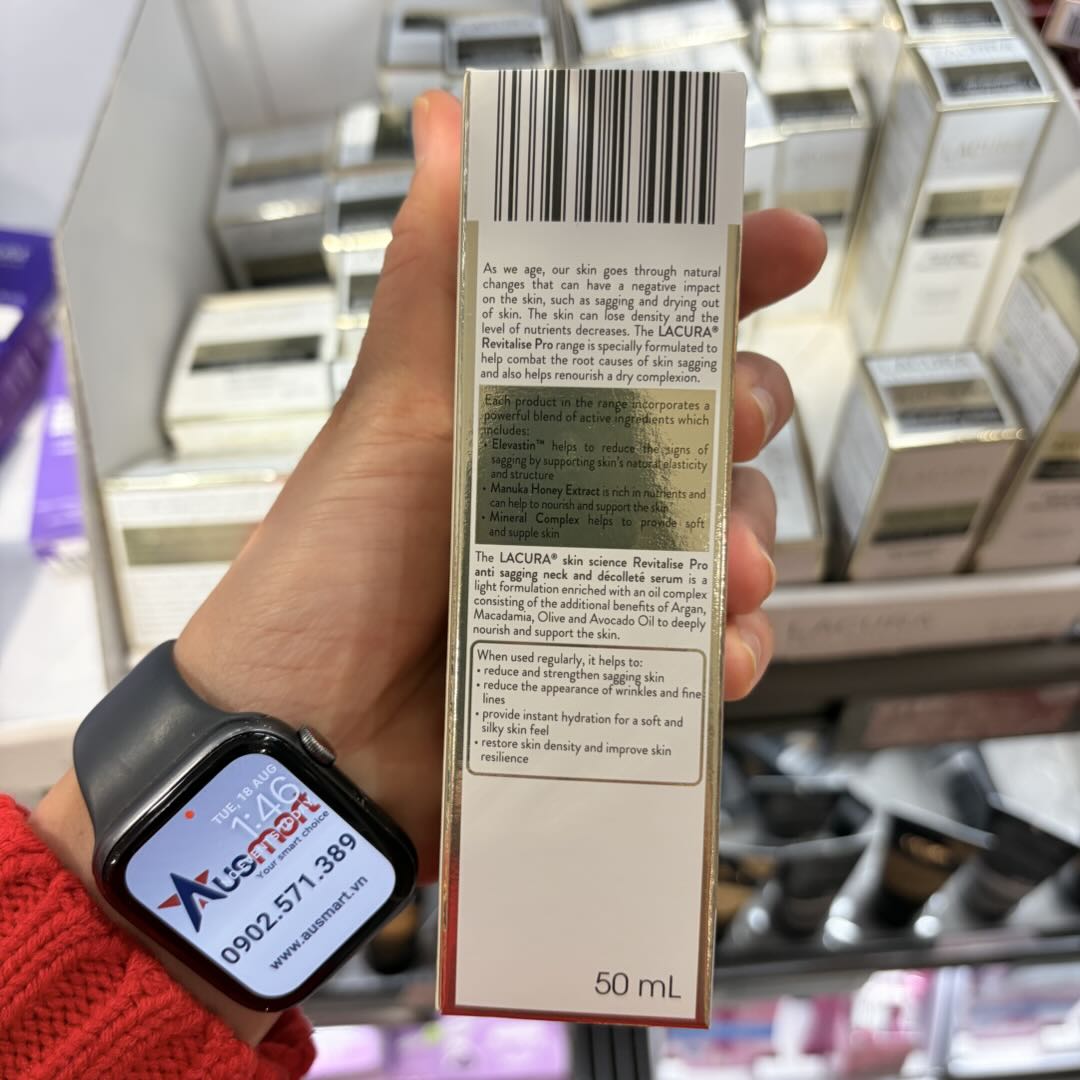 Serum chống chảy xệ da cổ và ngực LACURA Revitalise Pro Anti-Sagging Neck and Décolleté Serum