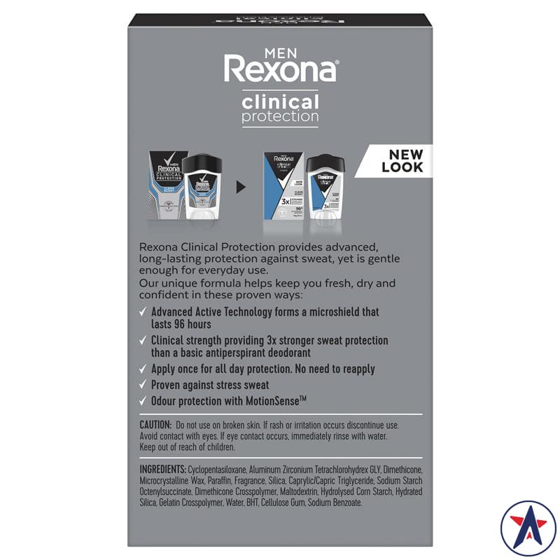 Lăn khử mùi cho nam Rexona Men Clinical Protection Clean Scent 45ml