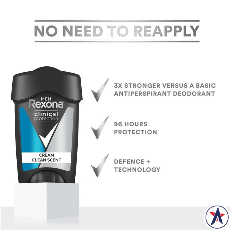 Lăn khử mùi cho nam Rexona Men Clinical Protection Clean Scent 45ml