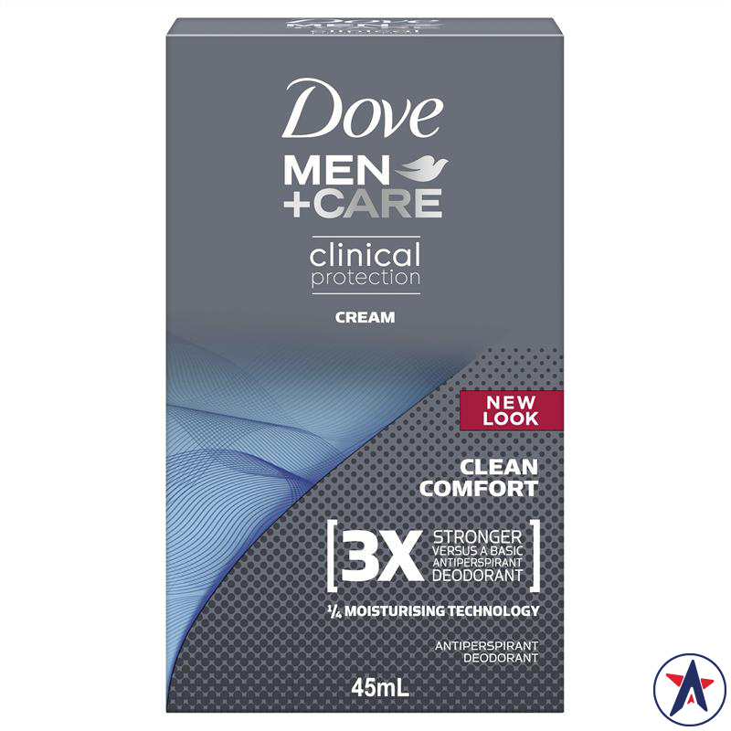Lăn khử mùi Dove for Men Clinical Protection Antiperspirant Deodorant Clean Comfort 45ml