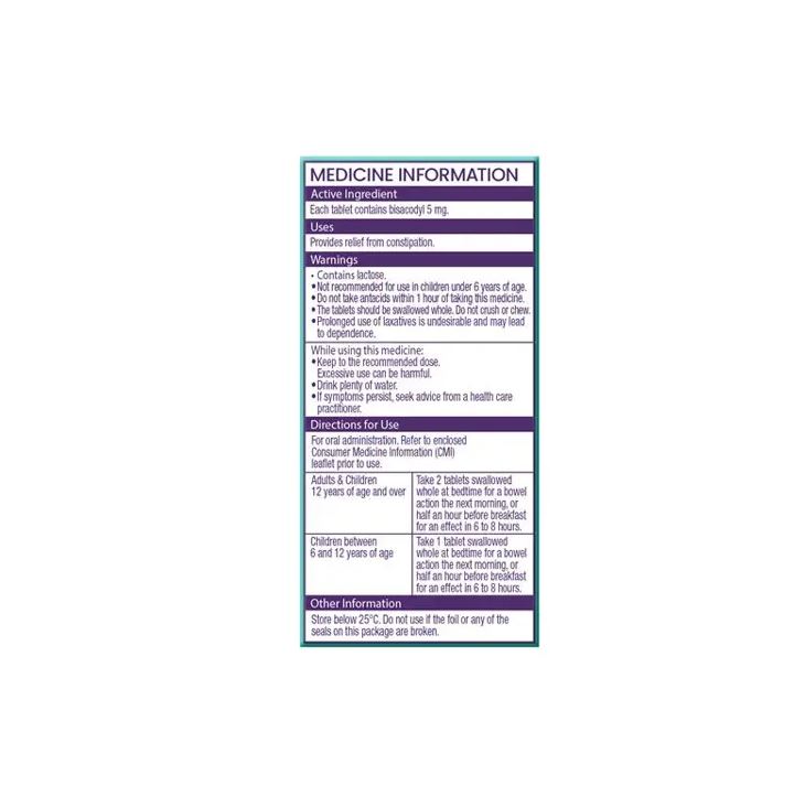 Viên uống nhuận tràng LaxActive bisacodyl 5mg