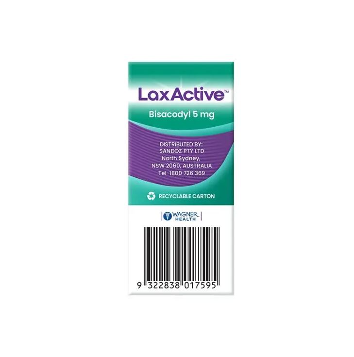 Viên uống nhuận tràng LaxActive bisacodyl 5mg