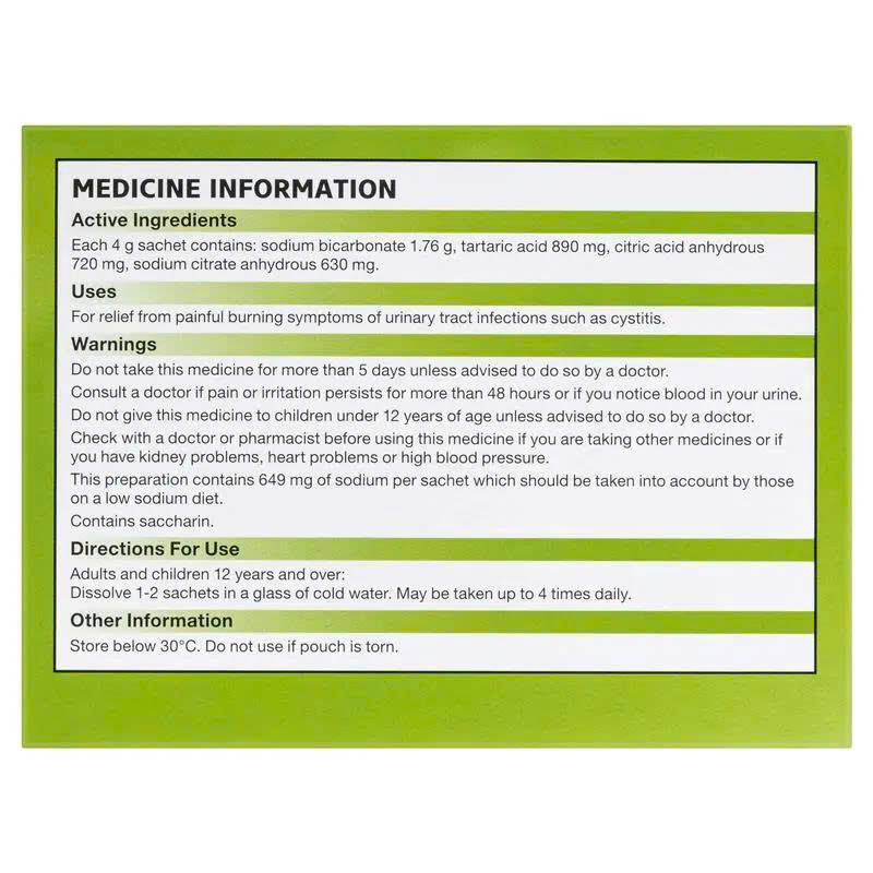 Bột Ural Lemon & Cranberry Flavour Effervescent hỗ trợ đường tiết niệu 28 gói