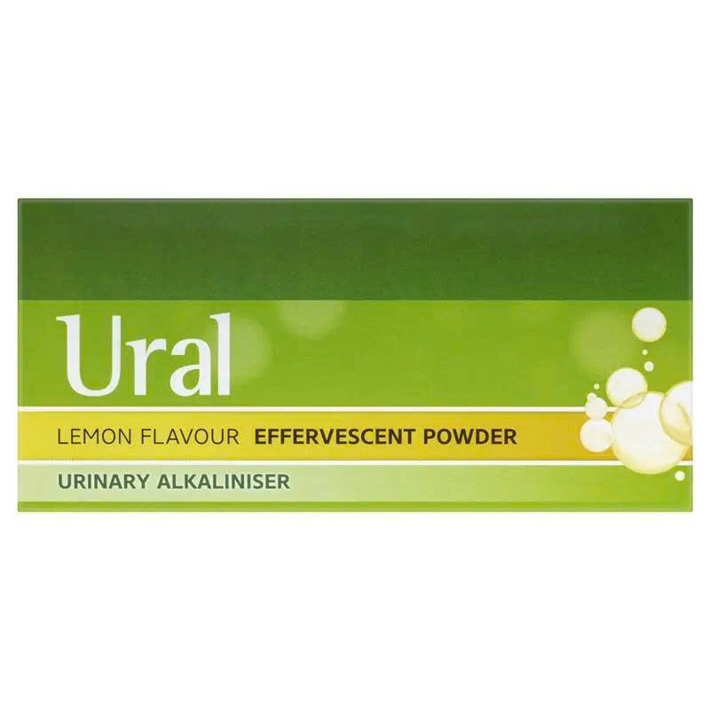 Bột Ural Lemon & Cranberry Flavour Effervescent hỗ trợ đường tiết niệu 28 gói
