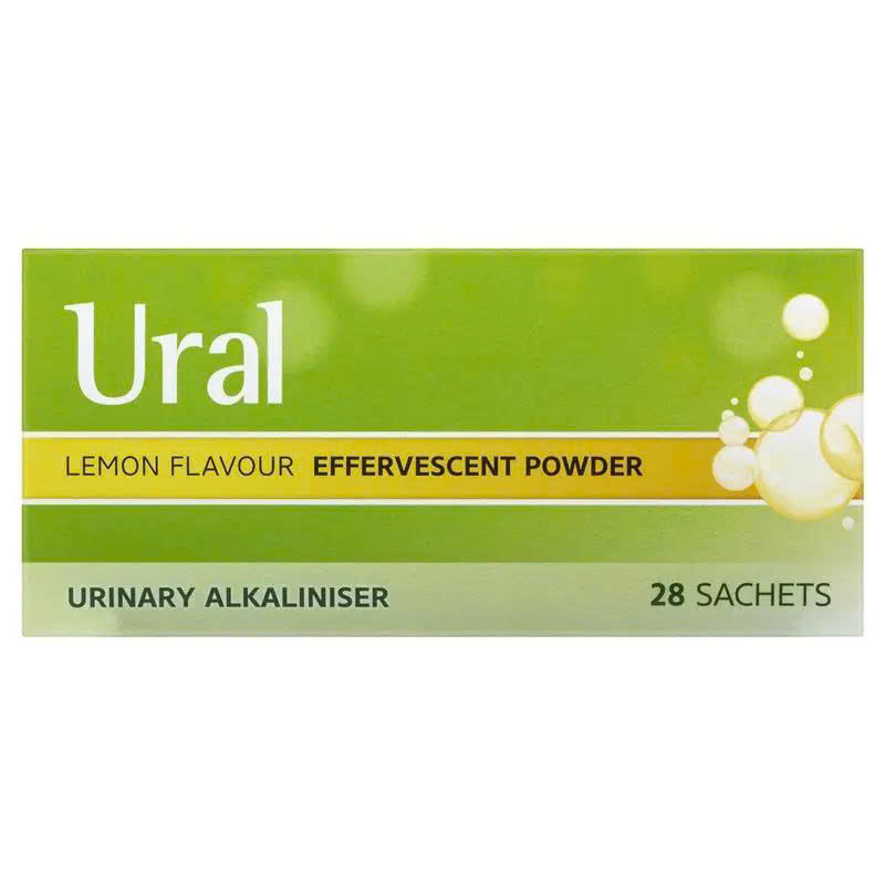 Bột Ural Lemon & Cranberry Flavour Effervescent hỗ trợ đường tiết niệu 28 gói