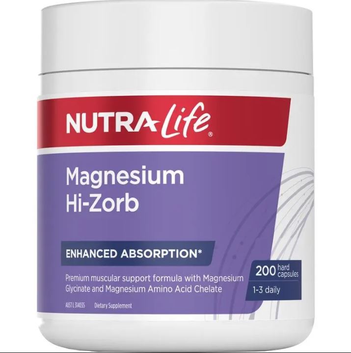 Viên uống bổ sung Magie, hỗ trợ cơ bắp Nutra-Life Magnesium Hi-Zorb