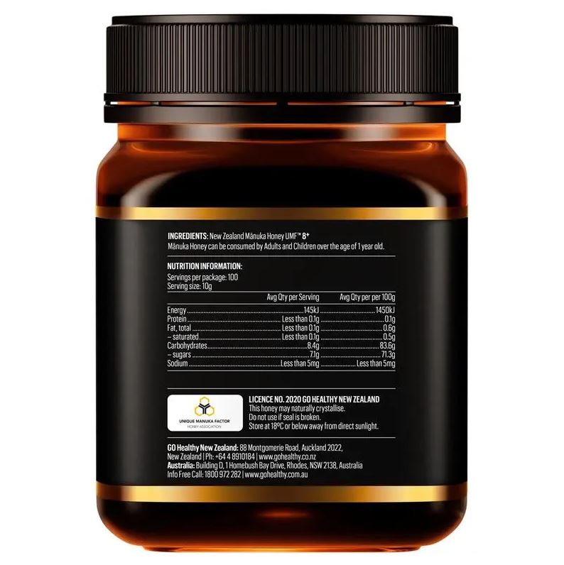 Mật ong Manuka GO Healthy UMF 8+ (MGO 180+) 500g