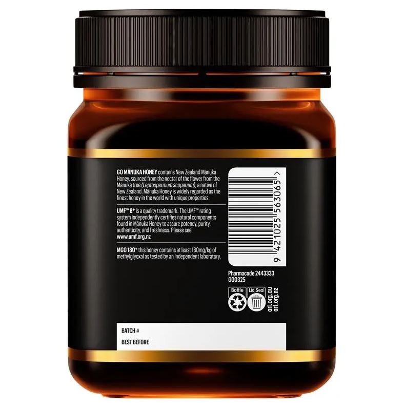 Mật ong Manuka GO Healthy UMF 8+ (MGO 180+) 500g