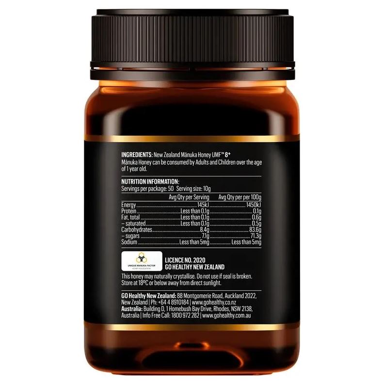 Mật ong Manuka GO Healthy UMF 8+ (MGO 180+) 500g
