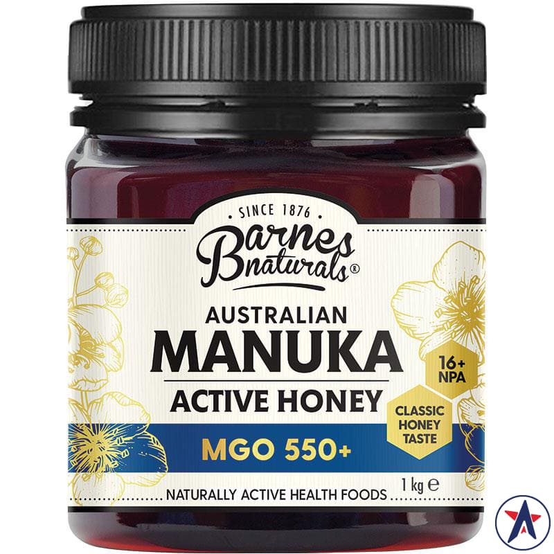 Mật ong Manuka Active Honey MGO 550+ Barnes Naturals của Úc 1kg | Sản phẩm chính hãng Úc