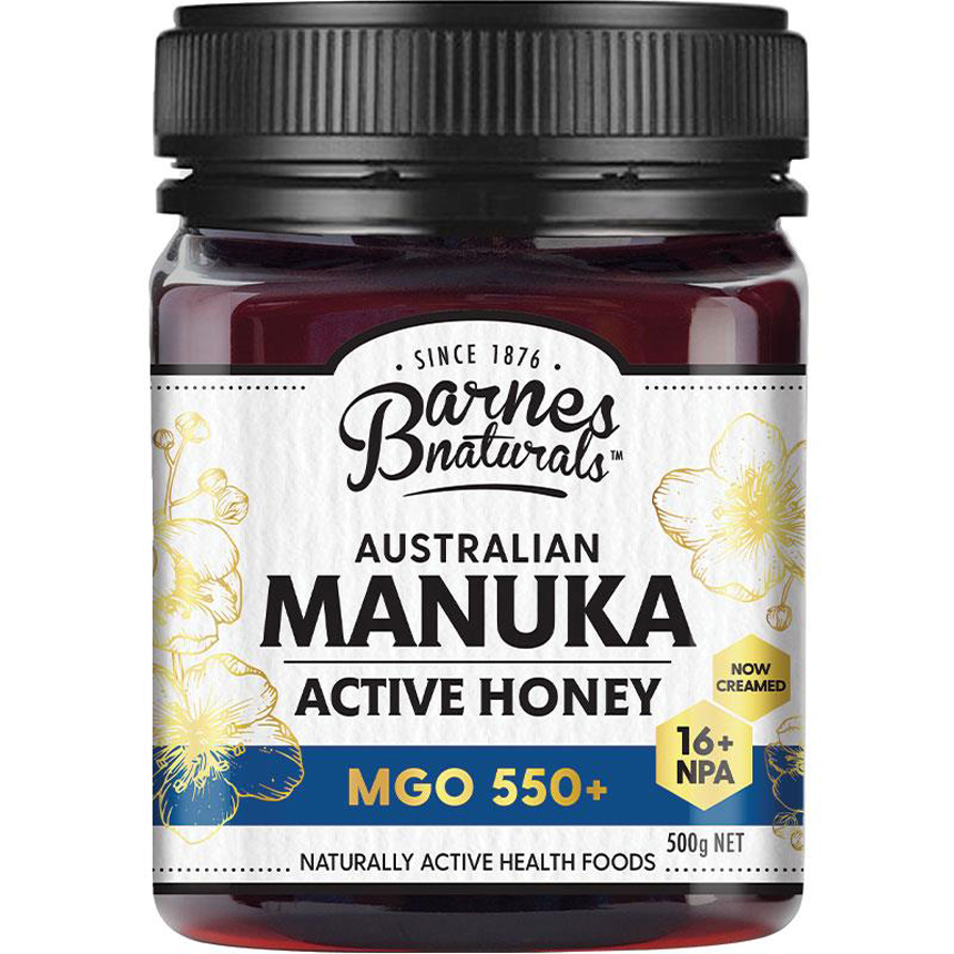 Mật ong Manuka Úc Barnes Naturals MGO 550+ Australian Honey 500g | Hàng xách tay Úc