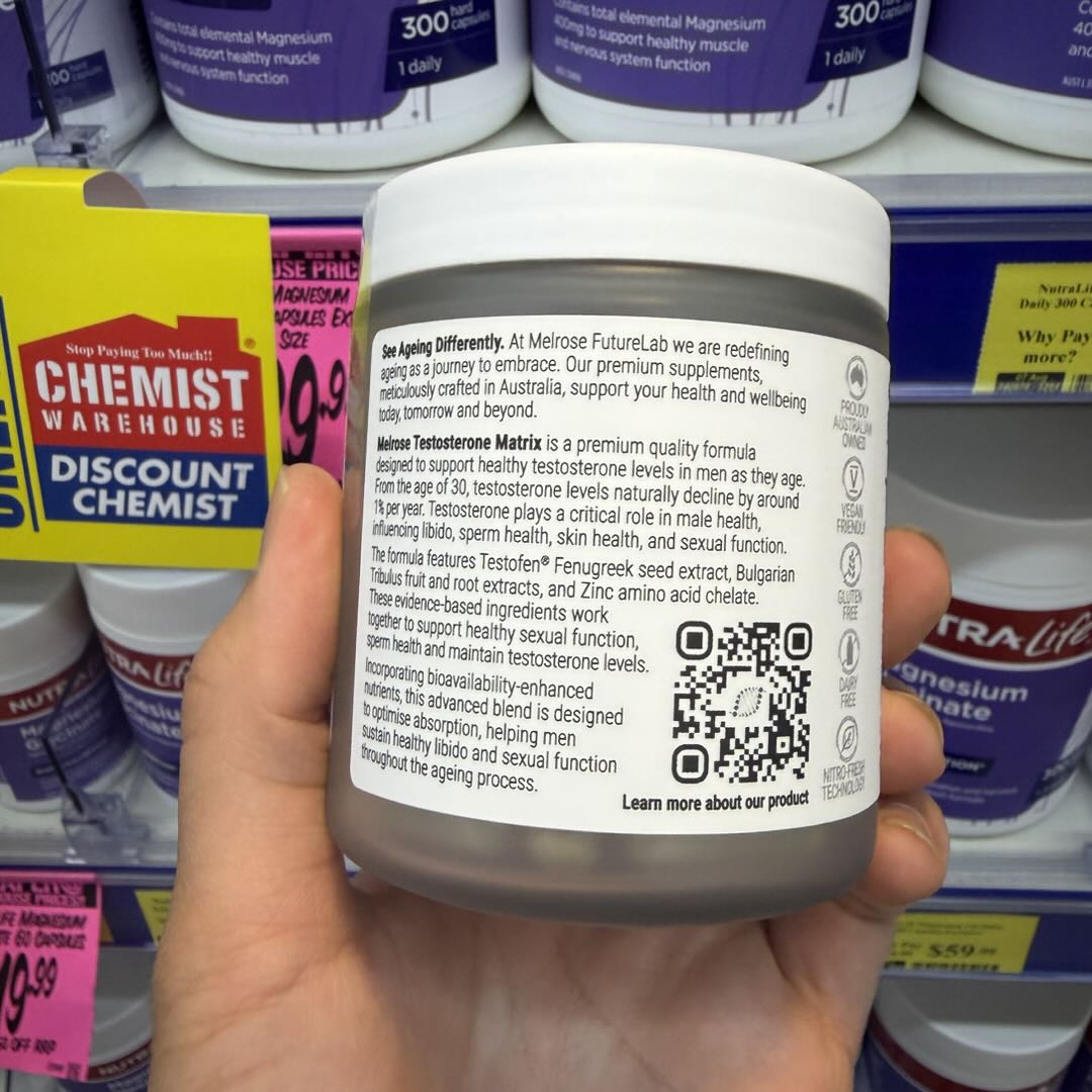 Viên uống tăng Testosterone cho nam Melrose FutureLab Testosterone Matrix 60 viên