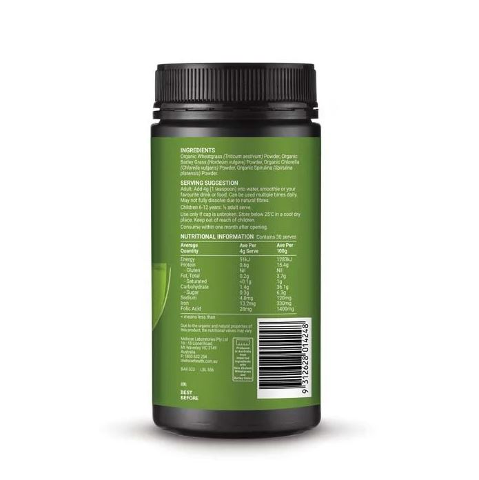 Bột siêu thực phẩm Melrose Organic Essential Greens
