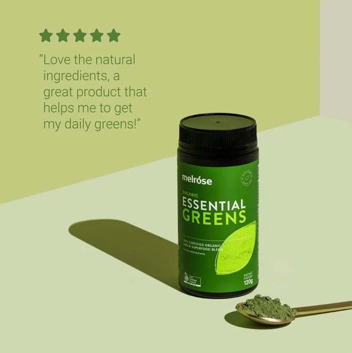 Bột siêu thực phẩm Melrose Organic Essential Greens