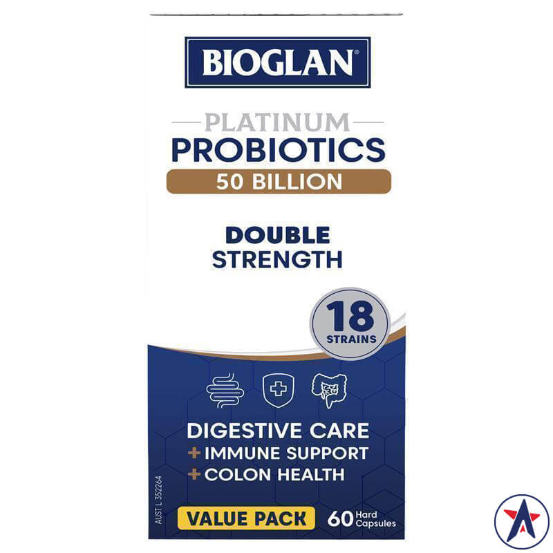Men bổ sung lợi khuẩn Bioglan Platinum Probiotic 50 Billion 60 viên | Nhập khẩu chính hãng từ Úc