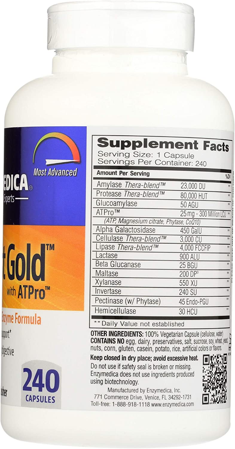 Men hỗ trợ tiêu hoá Enzymedica Digest Gold with ATPro 240 viên | Xuất xứ Úc (Australia)