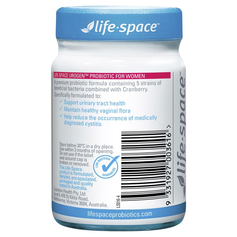 Men vi sinh Life Space Urogen Probiotic Women Cranberry 60 viên | Sản phẩm Úc chính hãng