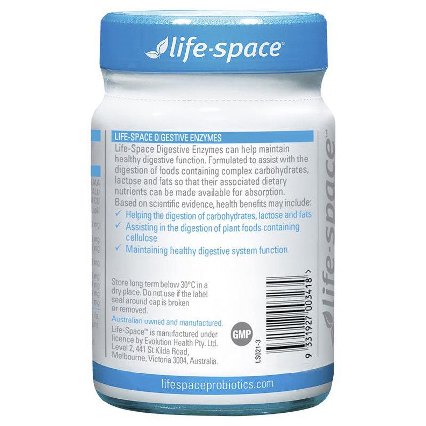 Men vi sinh Úc Life Space Probiotic Digestive Enzymes 60 viên