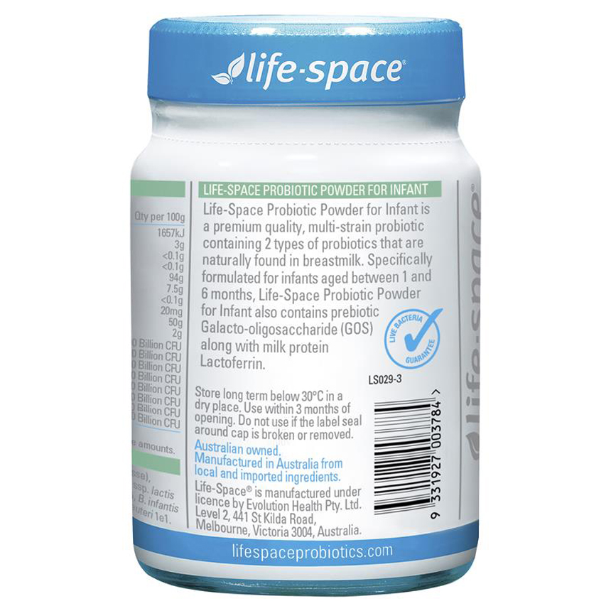 Men vi sinh cho trẻ Life Space Probiotic Powder for Infant 60g | Xuất xứ Úc