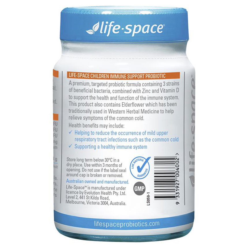 Men vi sinh Úc Life Space Children Immune Support Probiotic 60g