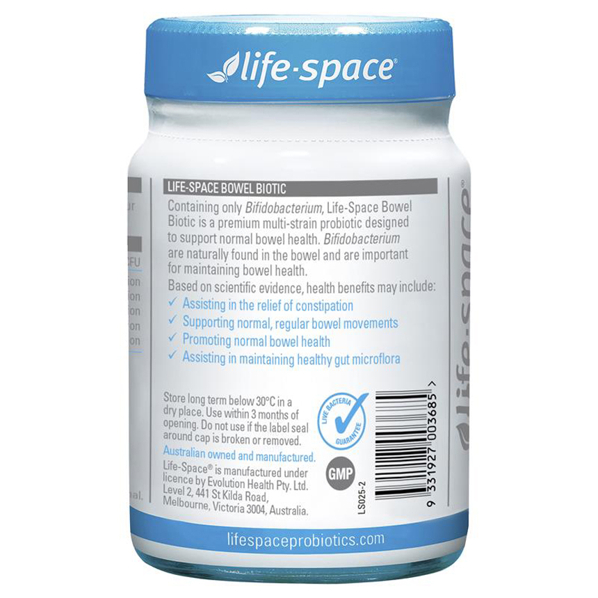Men vi sinh Úc Life Space Bowel Biotic 60 viên