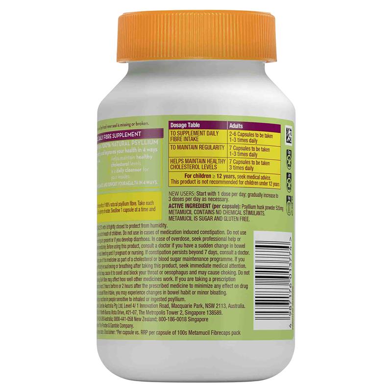 Viên uống bổ sung chất xơ Metamucil Daily Fibre Supplement