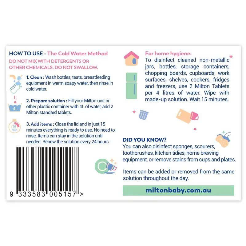 Viên tiệt trùng bình sữa & đồ chơi cho bé Milton Antibacterial 30 viên