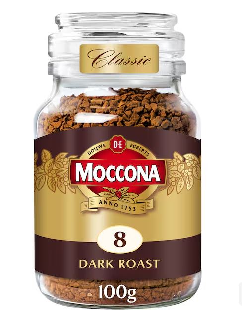 Cà phê hoà tan nguyên chất Moccona Classic Dark Roast Instant Coffee