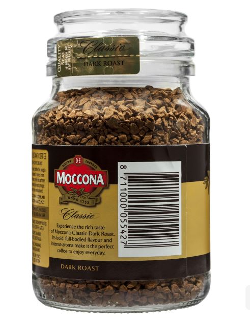Cà phê hoà tan nguyên chất Moccona Classic Dark Roast Instant Coffee