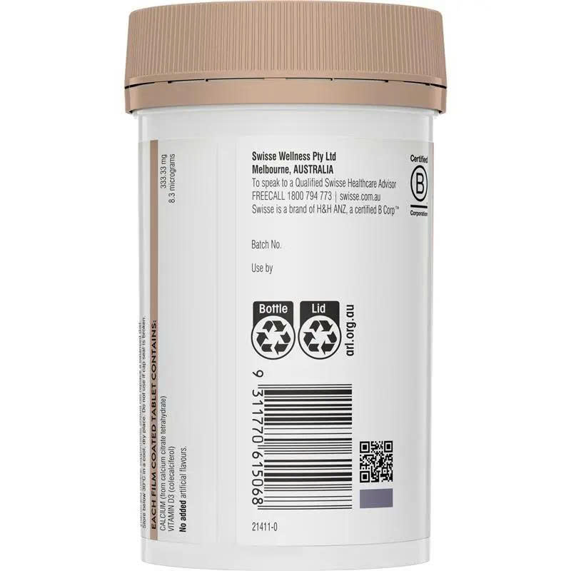 Canxi Vitamin D Swisse Ultiboost Calcium của Úc