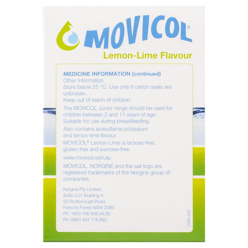 Hỗ trợ điều trị táo bón cho người lớn Movicol Adult Lemon Lime